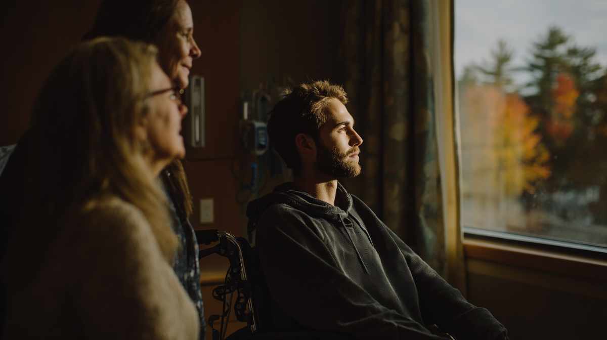 Personal injury lawyer in California consulting with a spinal cord injury client in wheelchair