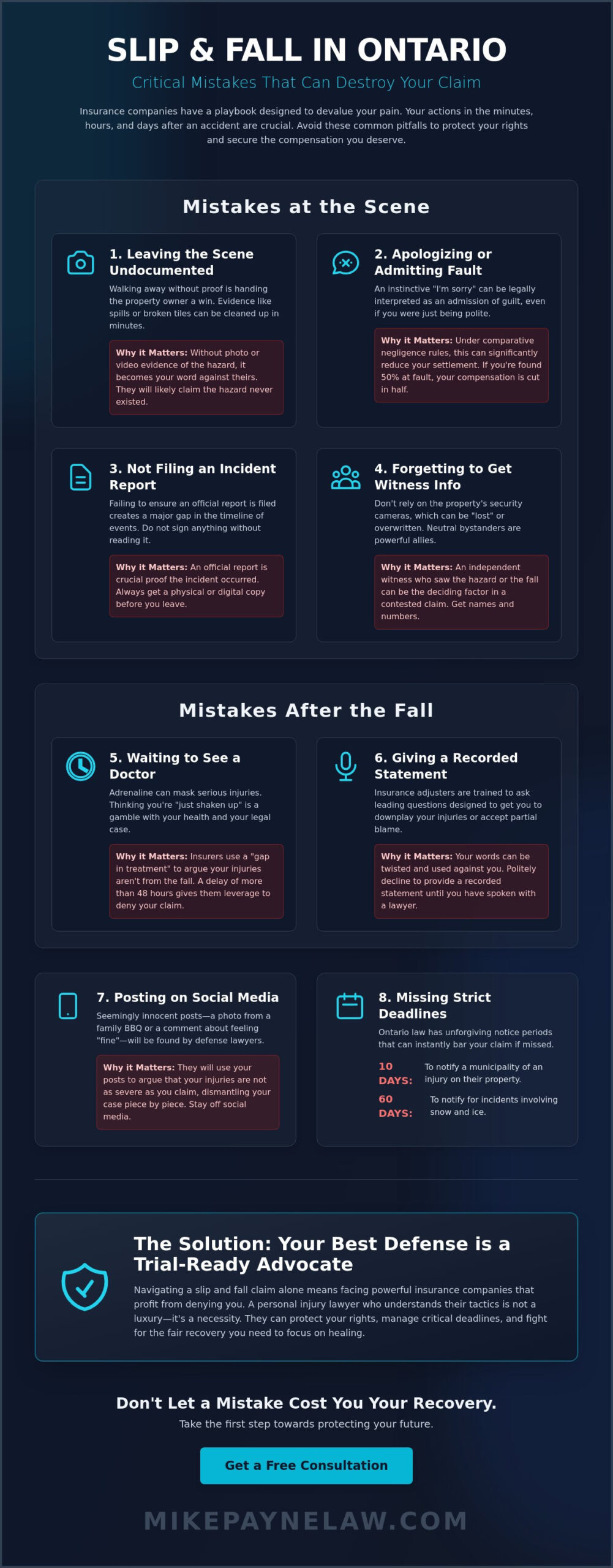10 Critical Mistakes to Avoid After a Slip and Fall in Ontario, CA (2026 Guide)