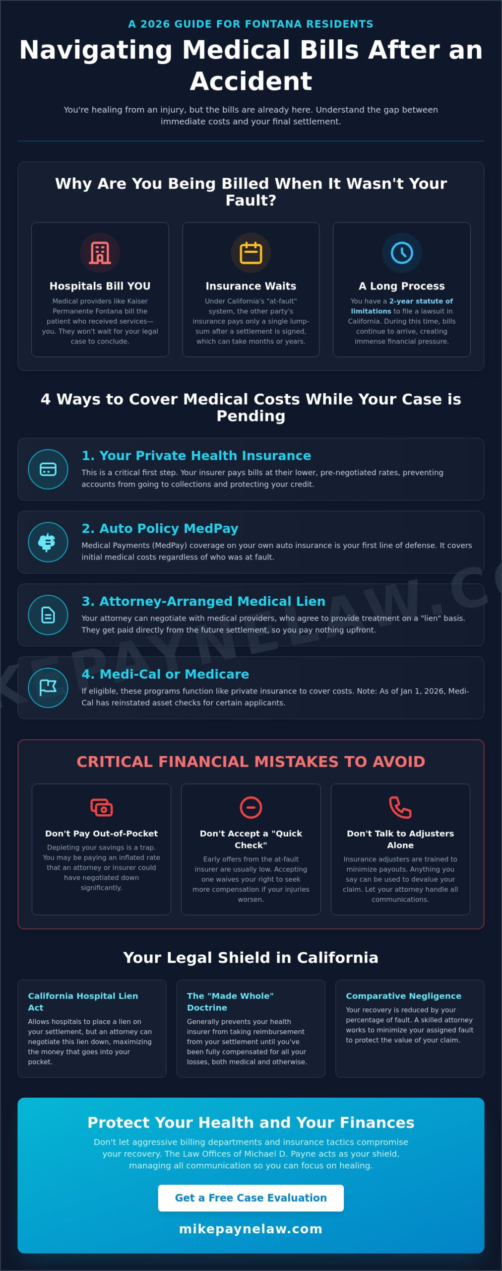 How to Pay Medical Bills After an Accident in Fontana (2026 Guide)