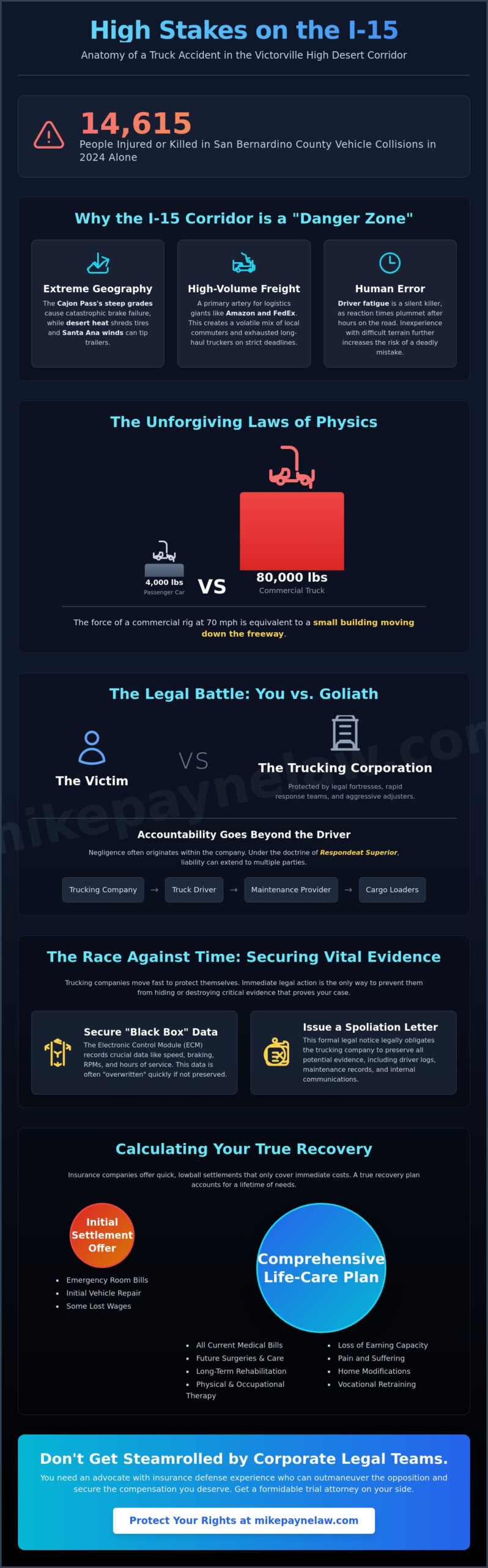 I-15 Truck Accident Lawyer Victorville: Aggressive Advocacy After a High Desert Crash
